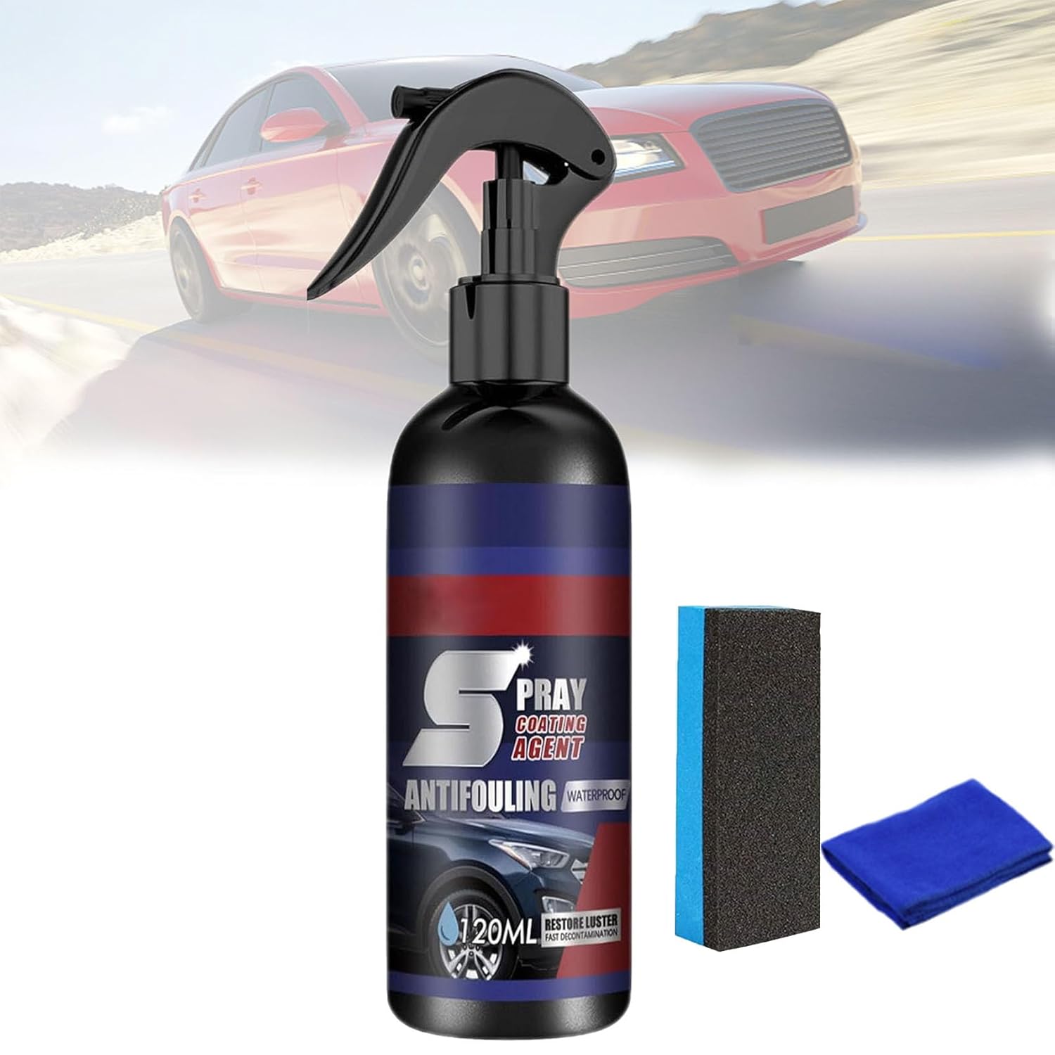 Reshline Coating Spray - 3 in 1 High Protection Quick Car Coating Spray, Multifunctional Coating Renewal Agent Spray, Car Scratch Quick Repair Nano Spray, Clean, Restore, Polish